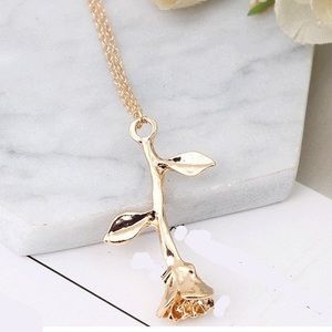 Beauty and the beast Rose necklace